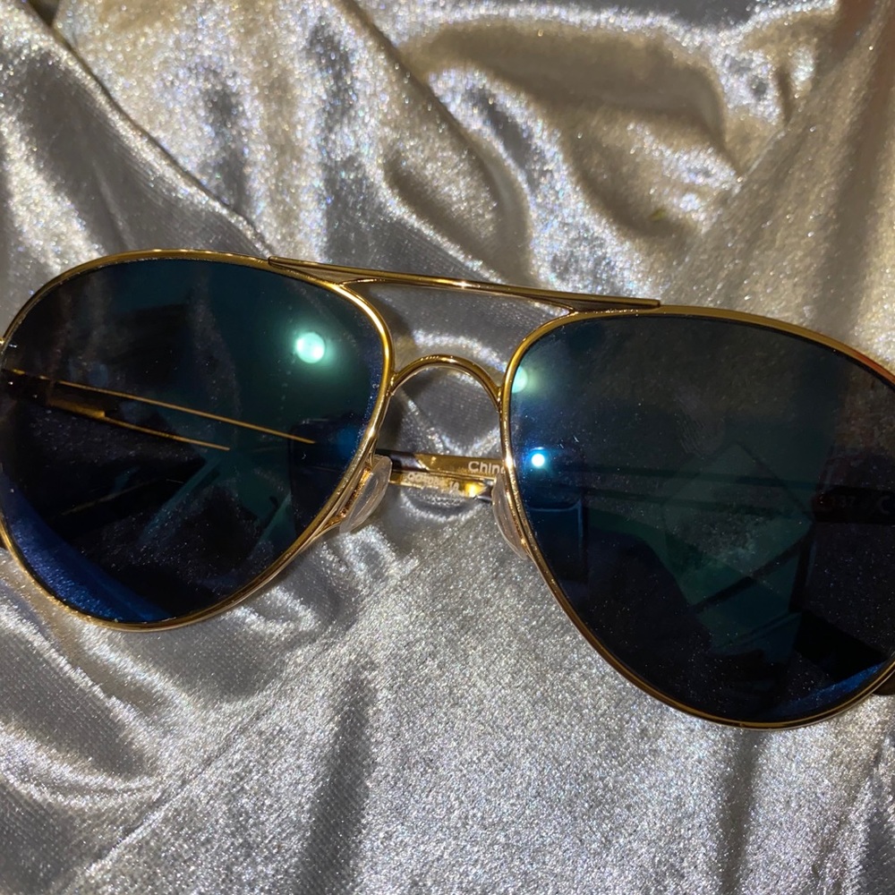 Oakley Caveat sunglasses gold and blue